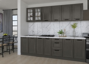 Bucatarie Scandi, 260 cm, GRI GRAFIT