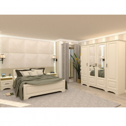 Cadru Pat MDF Boston, MDF Vanilie, 160 x 200 CM