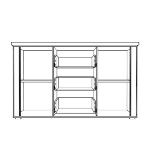 COMODA MALAGA 2 USI SI 3 SERATRE, MDF CASMIR - Img 2