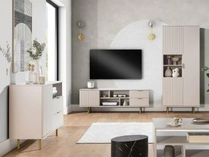 Comoda RTV cu riflaj Sofia, 1 Usa 2 Sertare, Casmir - Img 5