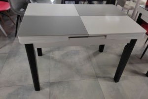 Masa extensibila Fiori, Alb / Gri deschis - Img 2