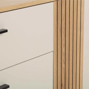 Comoda cu Riflaj LINEA, 1 Usa 4 Sertare, Casmir - Img 7