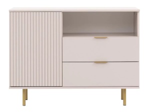 Comoda TV Inalta cu riflaj, Sofia, 1 Usa 2 Sertare, MDF Casmir - Img 4