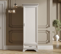 Dulap Idento 1 Usa si 1 Sertar, H 210 CM, MDF Alb Alpin