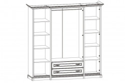 Dulap Idento, 6 Usi 2 Sertare, MDF Alb Alpin