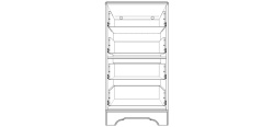 Comoda cu 4 Sertare, Ingusta, Boston, Casmir
