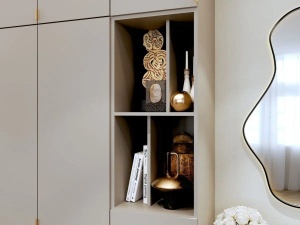 Dressing modular LIV Casmir SOFT CLOSE, 5 Usi, cu 2 Biblioteci, 205 CM - Img 3