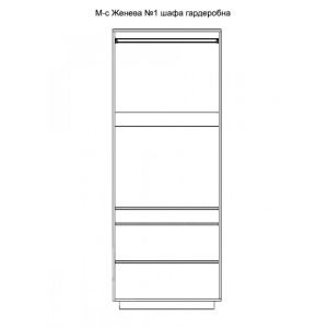 Dulap Geneva 2 Usi, 80 X 50 x 207 CM, Gri +Stejar Craft Alb - Img 2