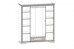 Dulap Kleo 4 Usi, MDF Alb