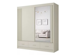 Dulap NORDIC CA31-200, casmir , PAL, cu 2 usi si 3 sertare, 200x60x215 cm