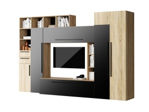 Living Pandora, Sonoma/Negru, 325 CM - Img 2