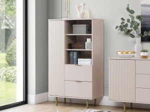 Comoda Inalta cu riflaj Sofia, 1 Usa 2 Sertare, Casmir - Img 3