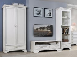 Dulap Idento, 2 Usi si 1 Sertar, H 210 CM, MDF Alb Alpin