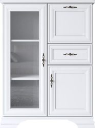 Living Idento, Varianta 4, cu Comoda BAR, 340 CM, H 210 CM, MDF ALB ALPIN