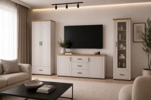 LIVING MALAGA VARIANTA 2, MDF CASMIR, 302 CM - Img 2