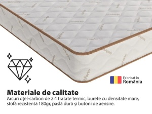 Saltea Hipoalergenică 140X200 CM Conforto, Superortopedică, 21 cm, Spumă, Arcuri Bonell, Fermitate Medie - Img 2