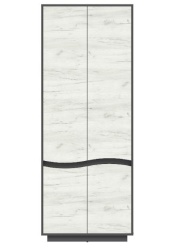 Set de living „Geneva” cu 2 dulapuri GRI STEJAR CRAFT ALB