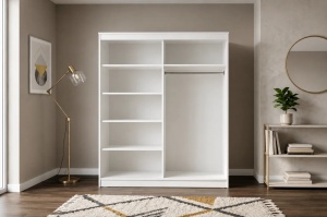 DORMITOR ROYAL, DRESSING 150 CM, PAT TAPITAT GRI, 2 NOPTIERE CASMIR - Img 4