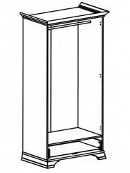 Dulap Idento, 2 Usi si 1 Sertar, H 210 CM, MDF Alb Alpin