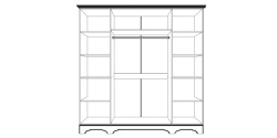 Dulap MDF Boston, 4 Usi, 200 x 52 x 220 CM, Casmir
