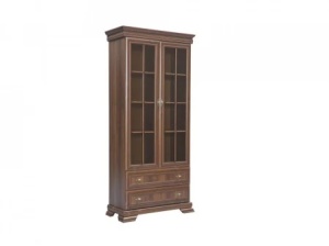 Living Kora cu 2 Vitrine, Culoare Nuc, 305 CM - Img 2