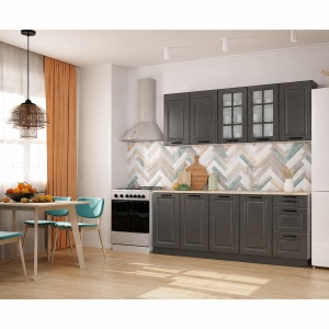 Bucatarie Scandi, 200 cm, GRI GRAFIT