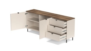 COMODA BUFET MIRAGE, CASMIR, 2 USI SI 3 SERTARE - Img 12