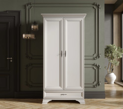 Dulap Idento, 2 Usi si 1 Sertar, H 210 CM, MDF Alb Alpin