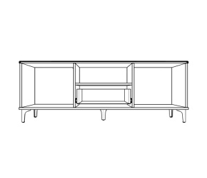 LIVING CU RIFLAJE, LORAN, MDF VOPSIT ALB, SOFT CLOSE, CU 2 VITRINE, 316 CM - Img 7