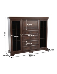 COMODA BAR KORA, 2 USI 4 SERTARE, KK7 SK, NUC