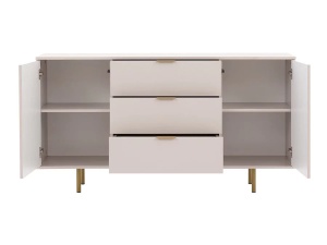 Comoda cu riflaj Sofia, 2 Usi 3 Sertare, MDF Casmir - Img 2