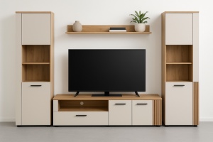 Comoda RTV cu Riflaj LINEA, Casmir - Img 2