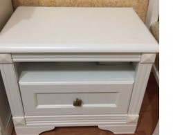 Dormitor Kleo cu Dulap 4 Usi MDF Alb