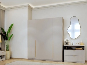 Dressing modular LIV Casmir SOFT CLOSE, 5 Usi, cu 2 Biblioteci, 205 CM - Img 8