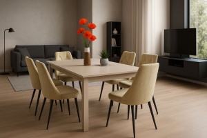 Masă living extensibilă Sonata New 160-200 cm, Gerbor, cașmir - Img 4
