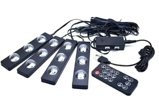 Lumini ambientale auto RGB Deliny®, Jocuri de Lumini Disco