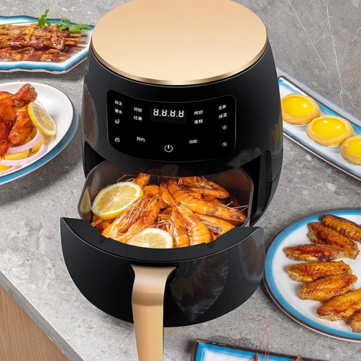 Friteuza cu aer cald, Air Fryer, 2400 W, 6L, LCD Touch control