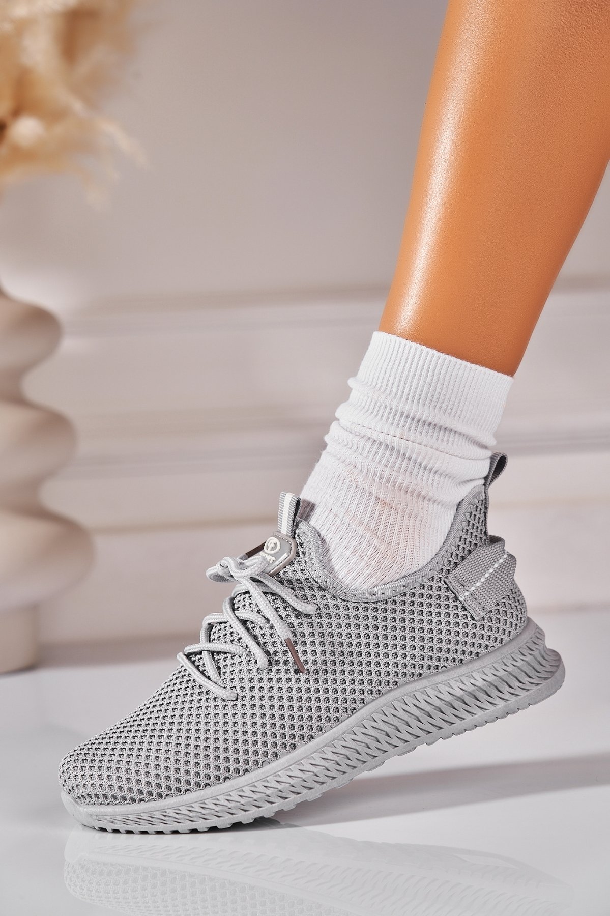 Adidași de damă Textil Gri Jaylie - 2 | YEO