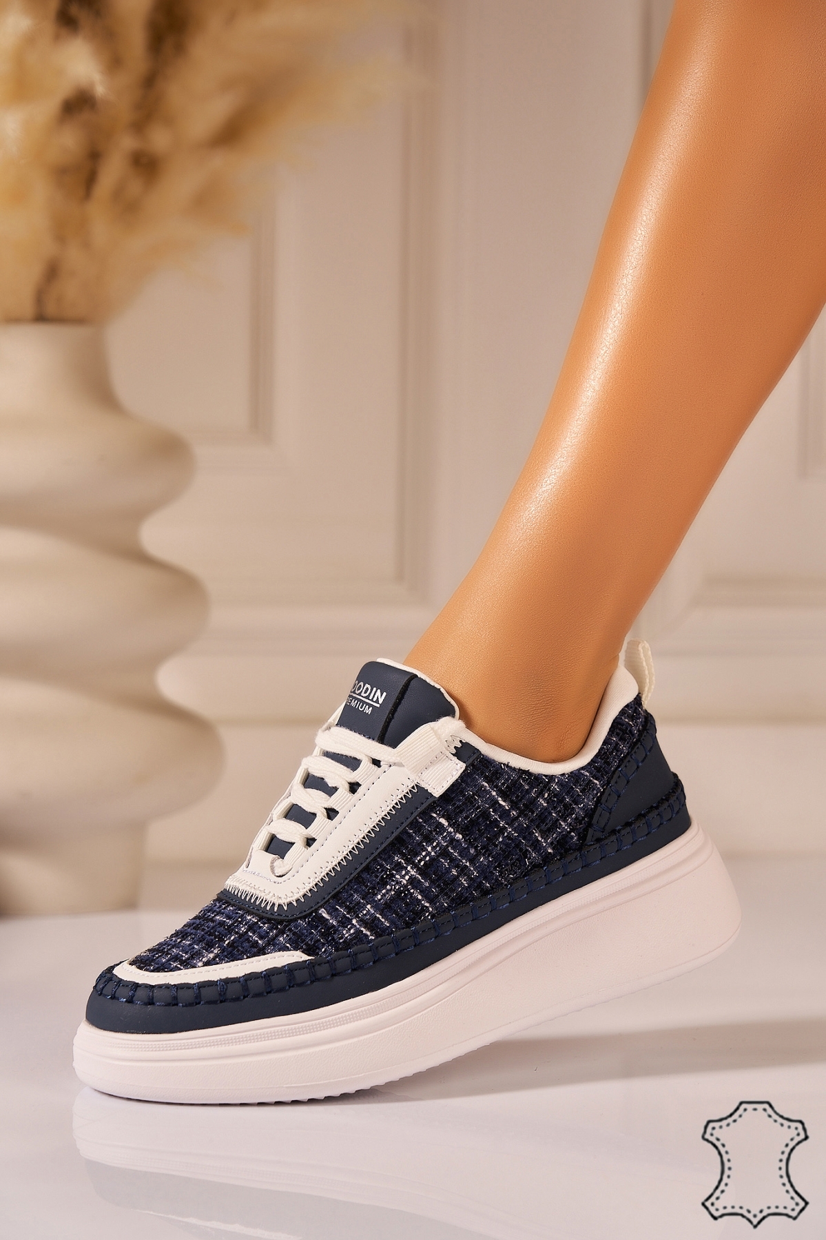 Adidasi Piele Naturala Bleumarin Tarely