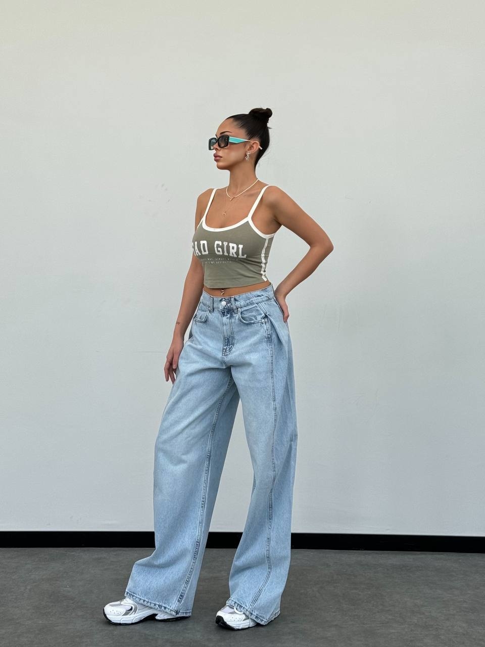 Blugi Damă Oversize Albastri Karime - 3 | YEO