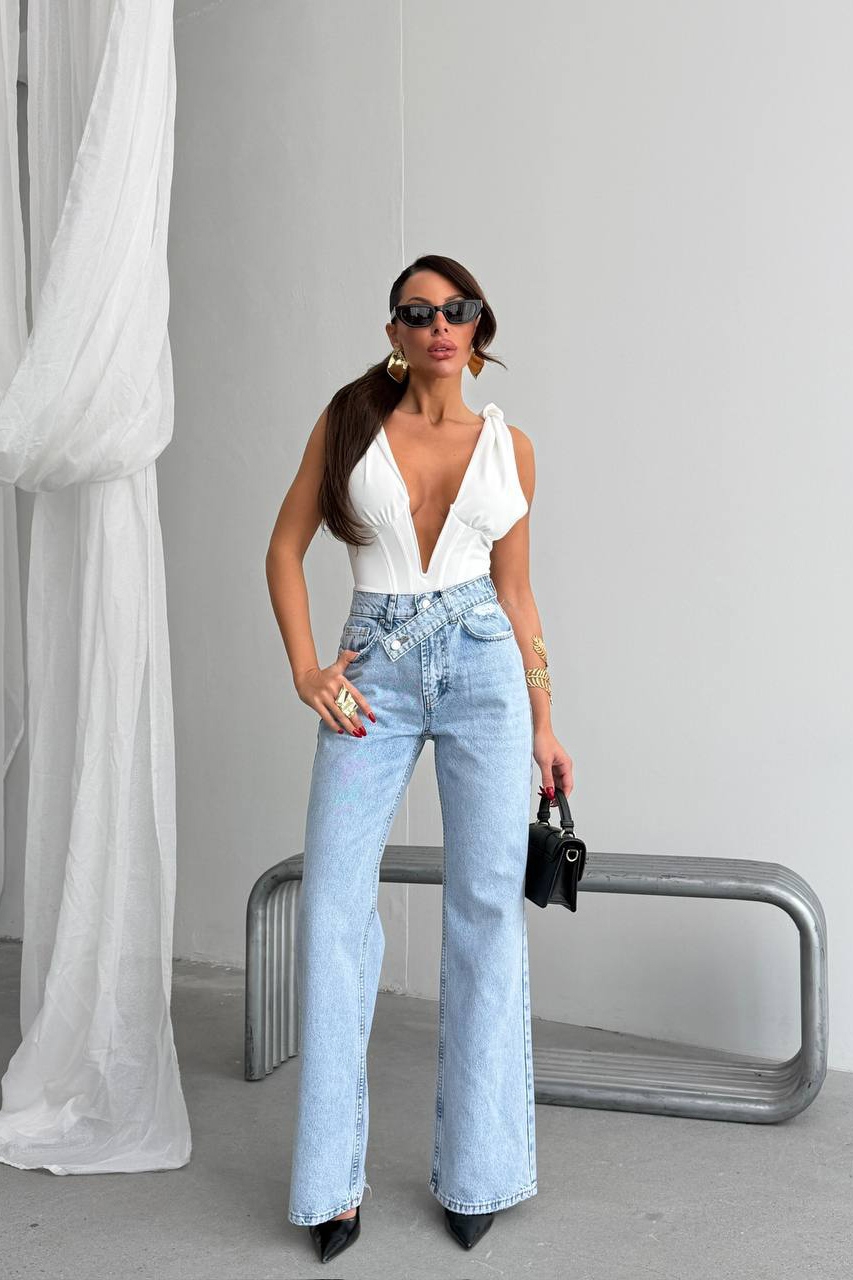 Blugi Damă Oversize Albastri Marilo