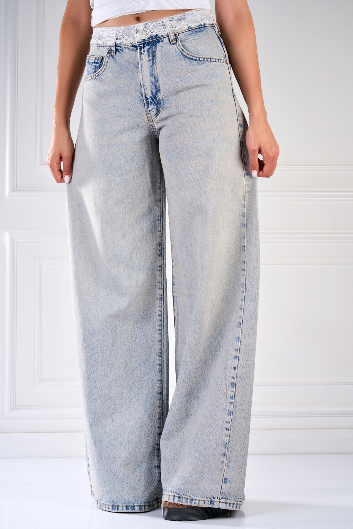 Blugi Damă Oversize Albastri Princya - 1 | YEO