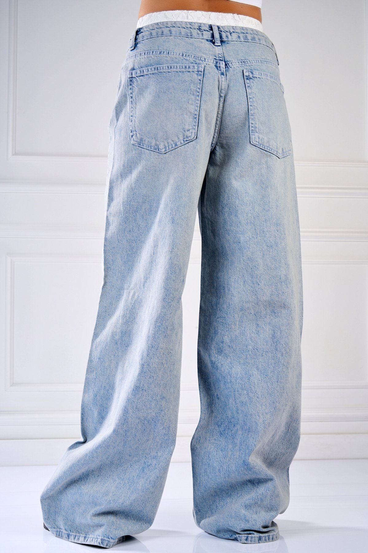 Blugi Damă Oversize Albastri Tharini - 1 | YEO