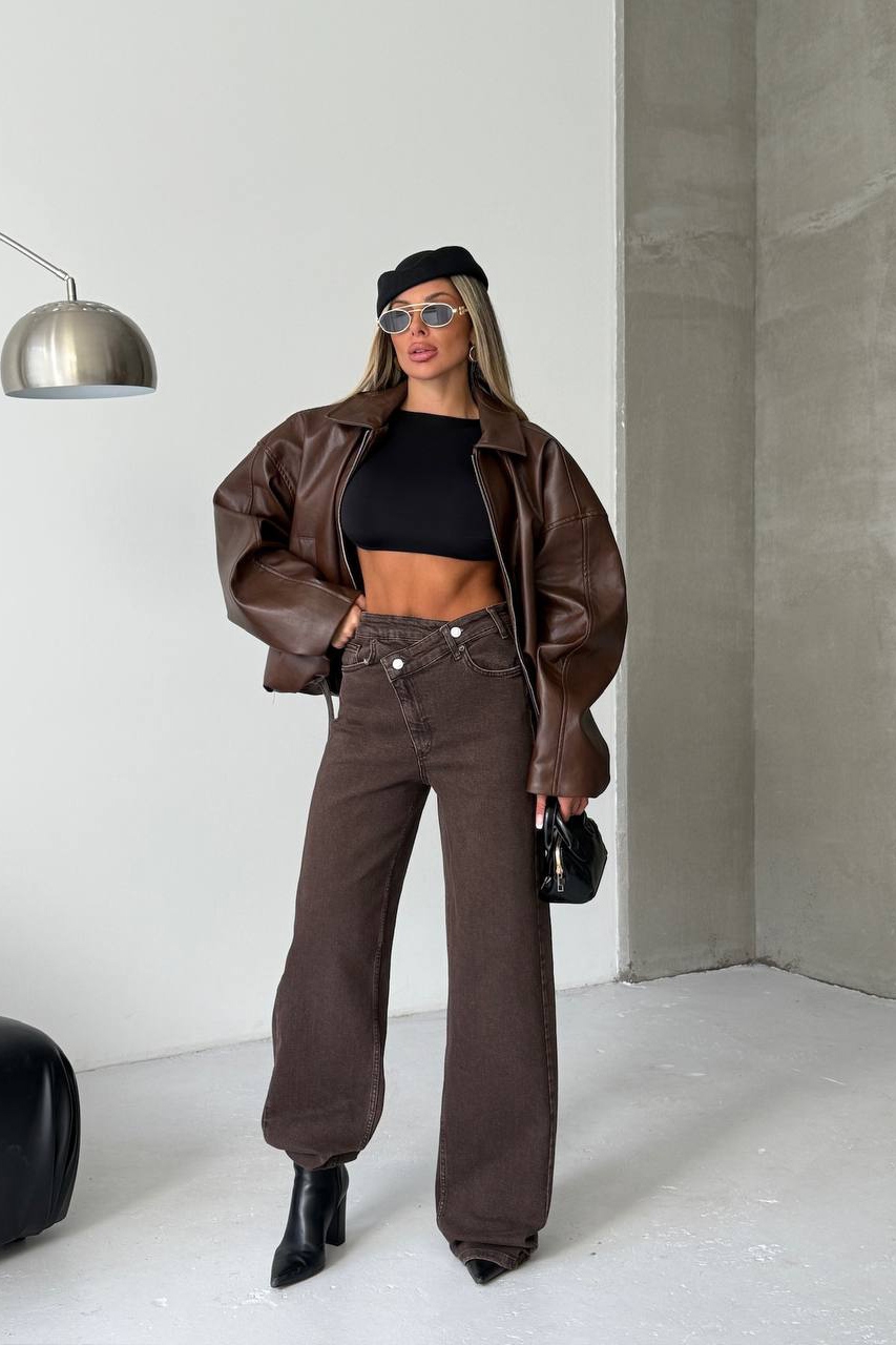 Blugi Damă Oversize Maro Esmae - 5 | YEO