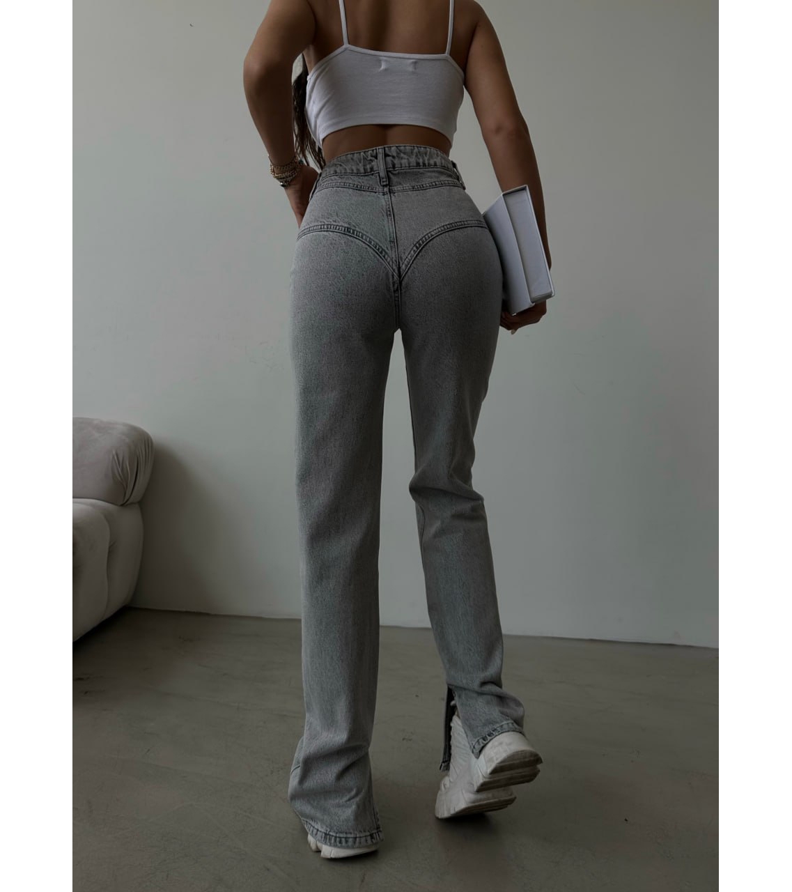 Blugi Slim Fit Gri Remy - 2 | YEO