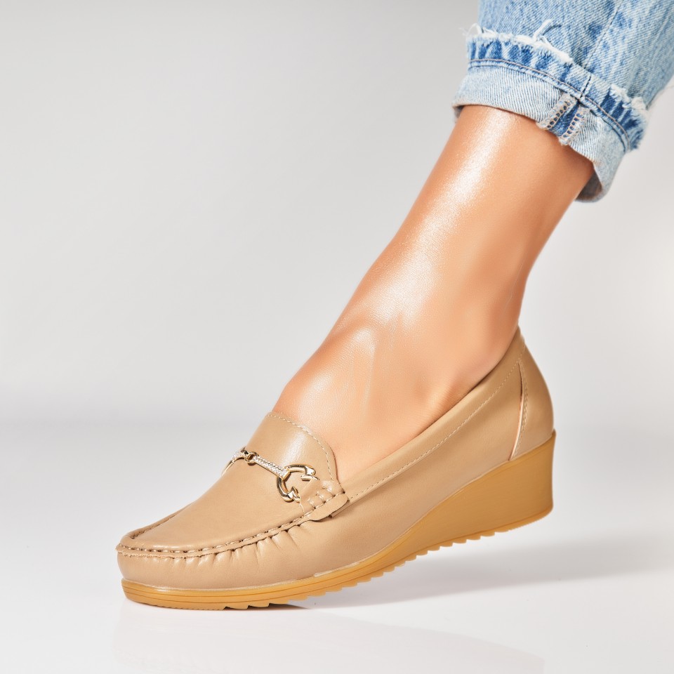 Pantofi dama casual Kaki din Piele Ecologica Aanya A7298