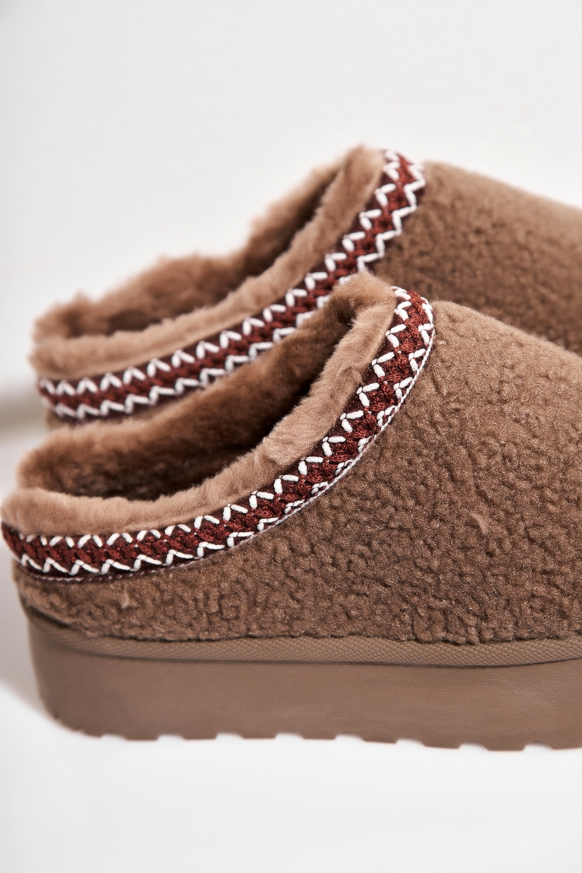 Papuci Îmblăniți Textil Kaki Tenara - 2 | YEO