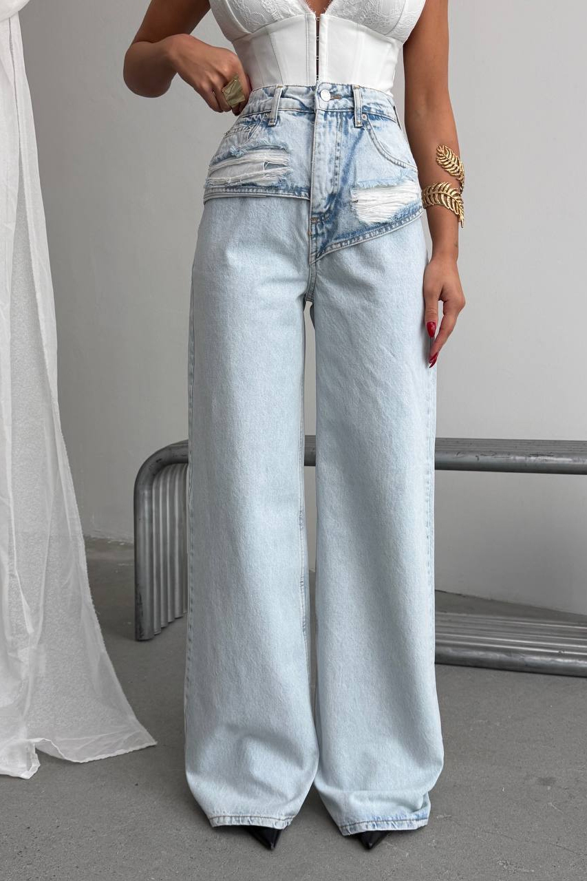 Blugi Damă Oversize Albastri Lotyn