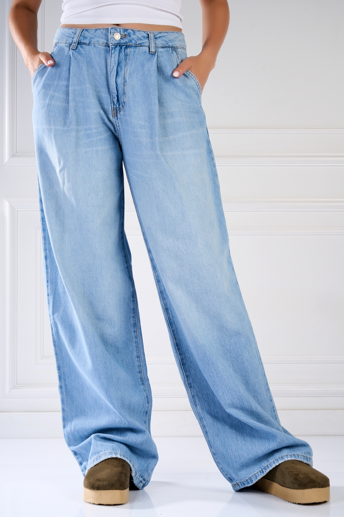 Blugi Damă Oversize Albastri Onella - 2 | YEO