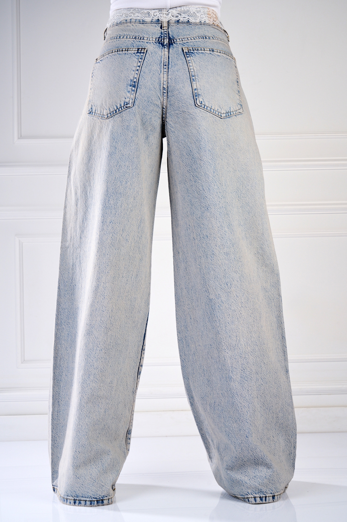 Blugi Damă Oversize Albastri Princya - 2 | YEO